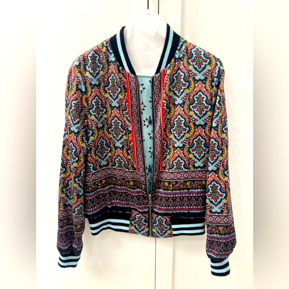 Alice and Olivia reversible bomber jacket in size Small